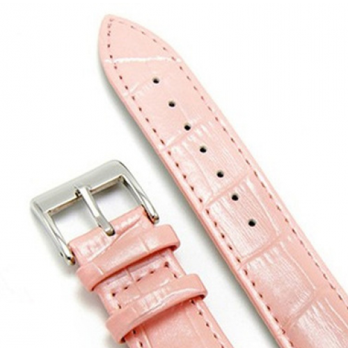 Curea ceas piele culoare roz cu imprimeu marili 16 - 22 mm